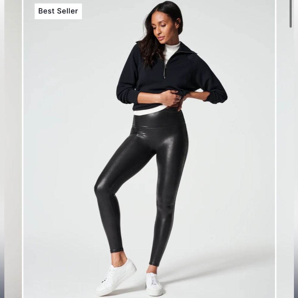 • Spanx • Women’s SPANXshape™ Faux Leather
Leggings Black Large